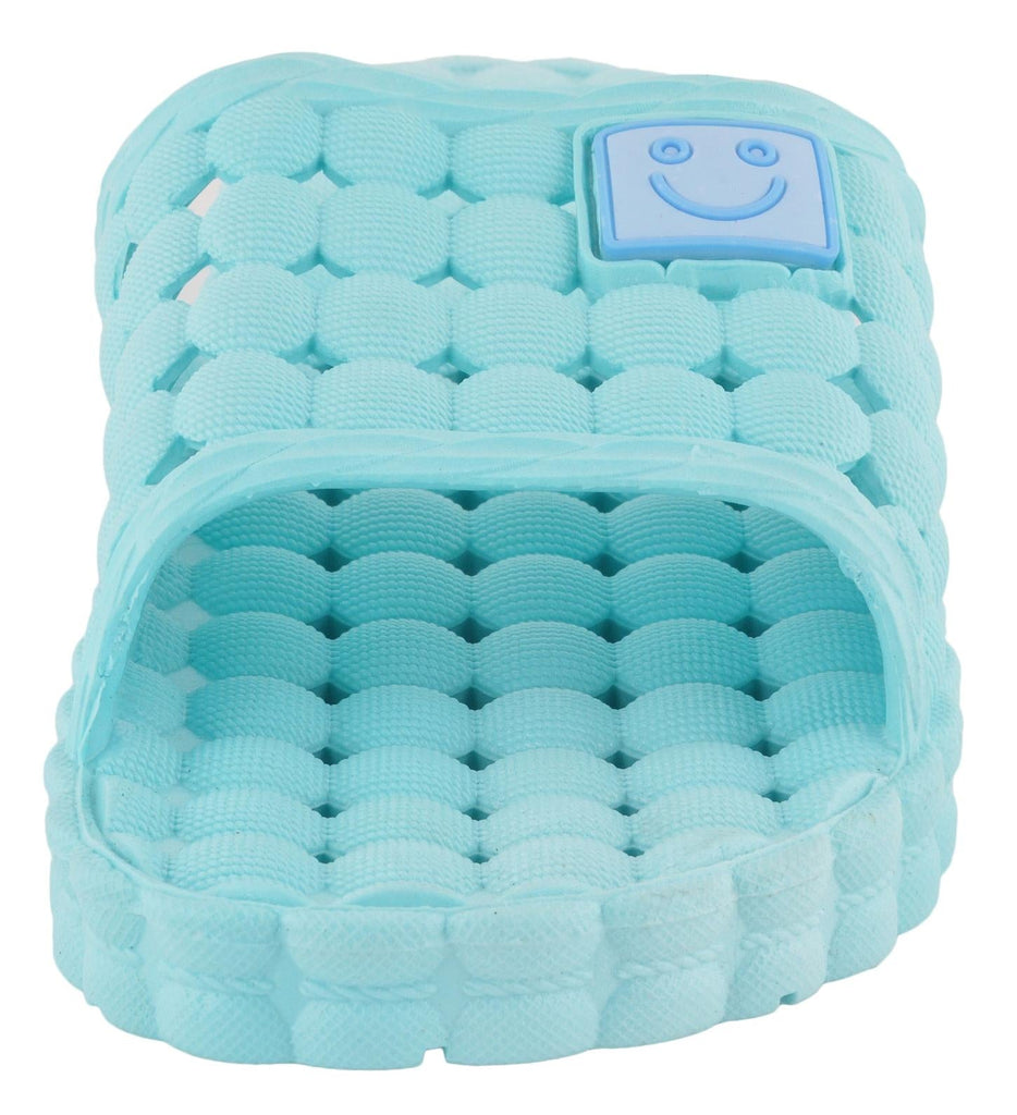 Blue Bubble Bliss Sliders for Girls - Close-Up View