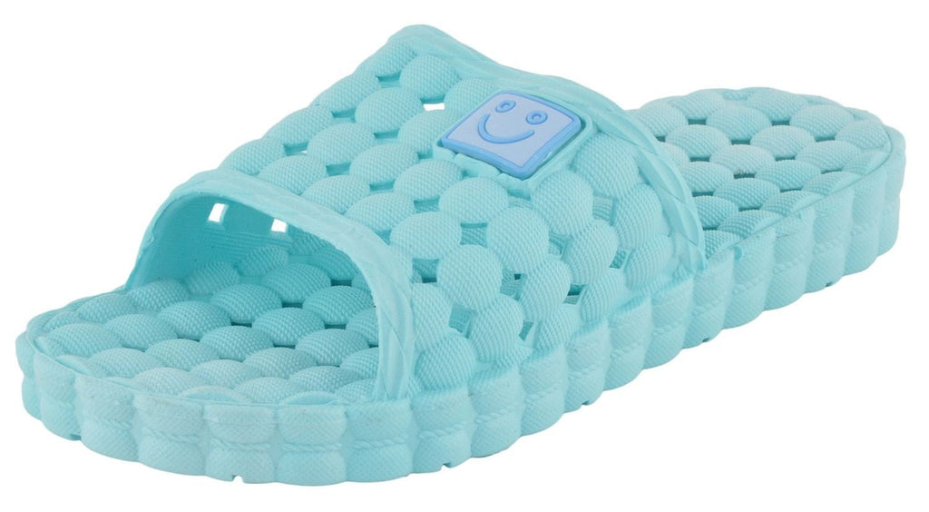 Blue Bubble Bliss Sliders for Girls - Angle View