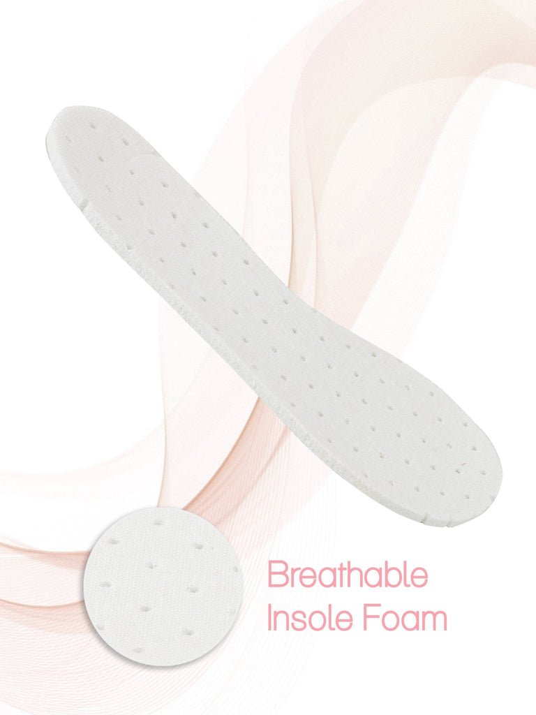 Breathable insole of Yellow Bee's Pink Solid Shoe Socks for all-day comfort