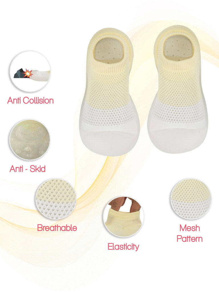 Detailed view of the Breathable Shoe Socks by Yellow Bee highlighting features