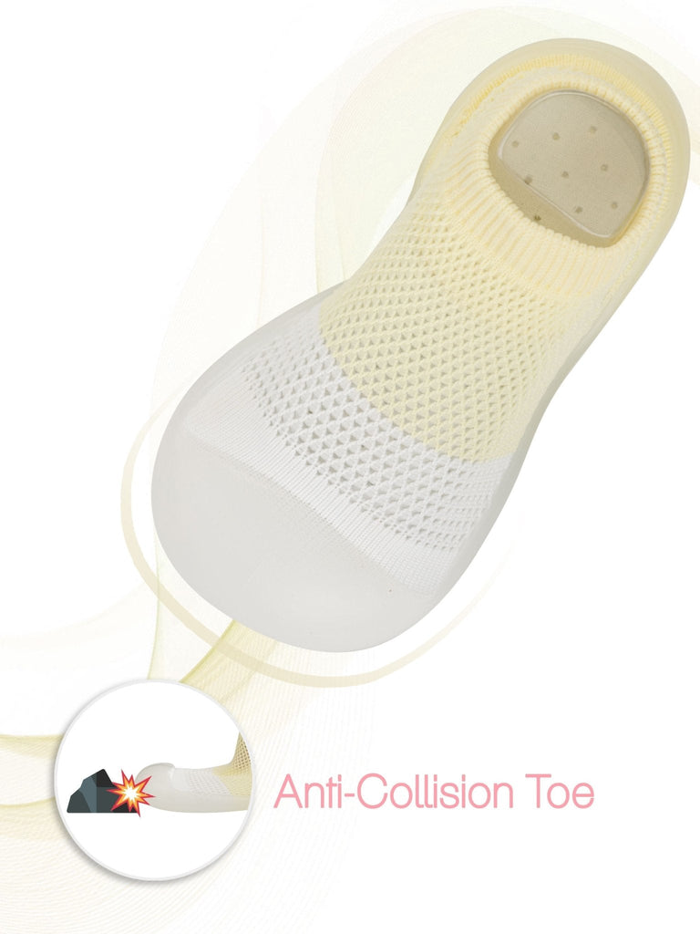 Yellow Bee Shoe Socks featuring Anti-Collision Toe for safety