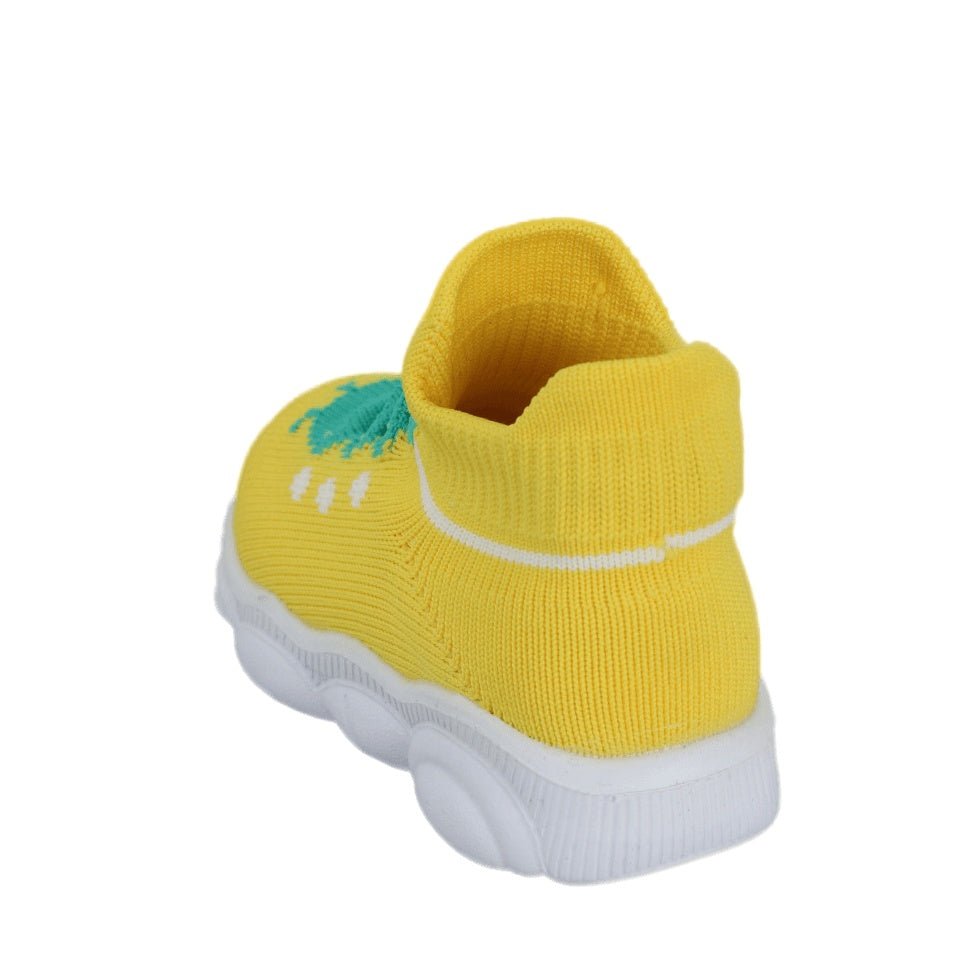 Yellow Bee's Caterpillar Sock Shoes - Back View