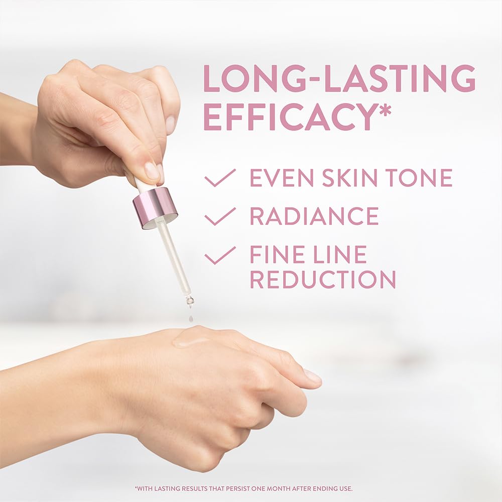 Infographic of CETAPHIL Serum's long-lasting efficacy for even skin tone and fine lines