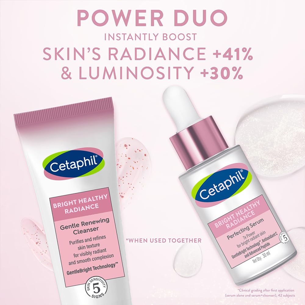 CETAPHIL Serum and Cleanser combo for enhanced skin's radiance and luminosity