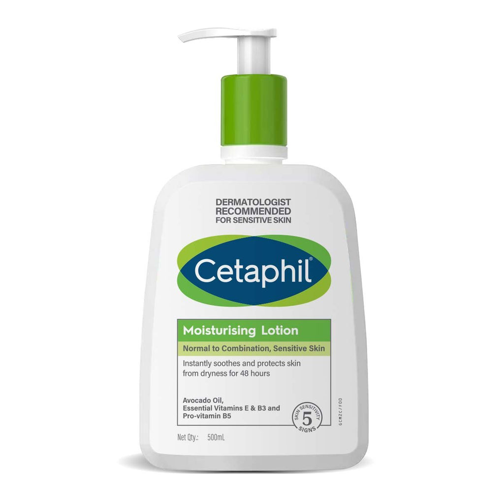 Cetaphil Moisturizing Lotion 500ml with pump, dermatologist recommended for sensitive skin