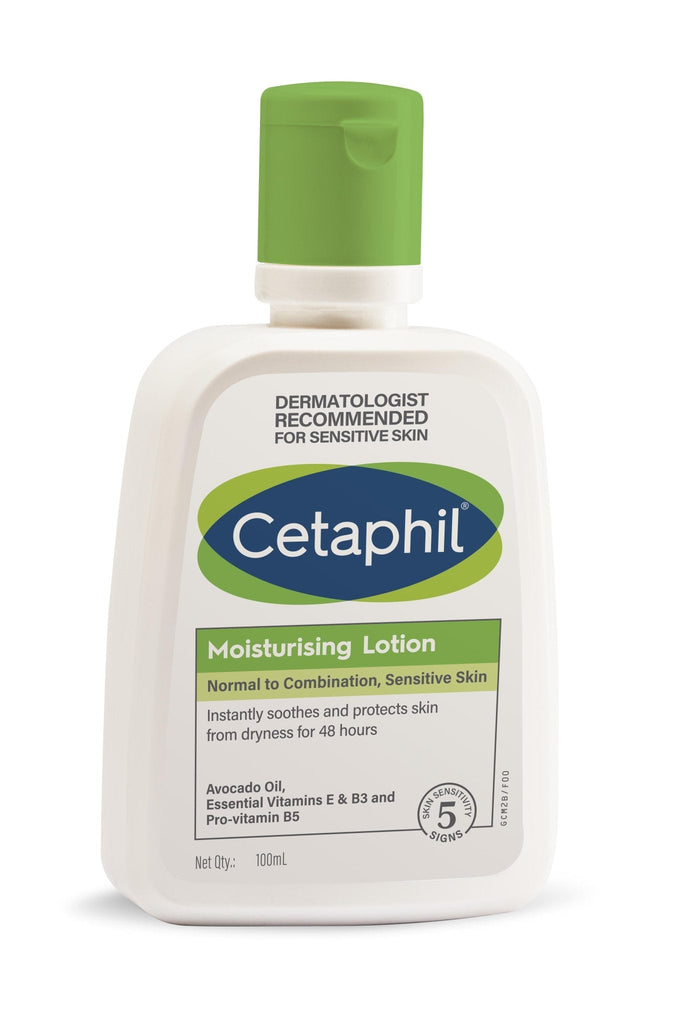 Cetaphil Moisturizing Lotion 100ml bottle, perfect for sensitive skin care.