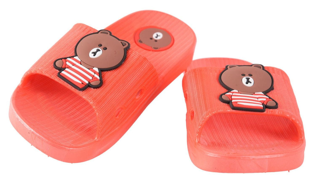 Girls' Red Bear Sliders by Yellow Bee - Full View