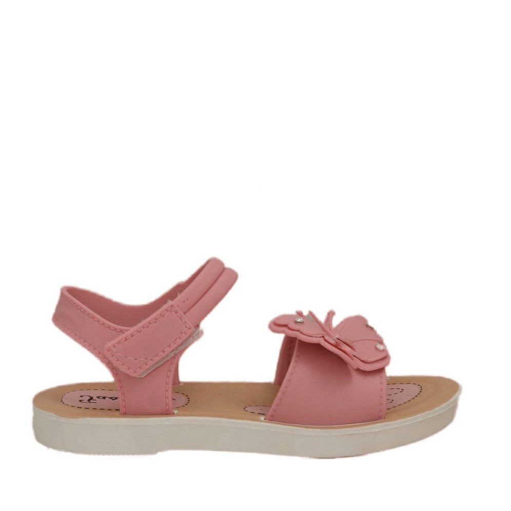 Comfortable Sole Design on Pink Butterfly Kids' Sandals