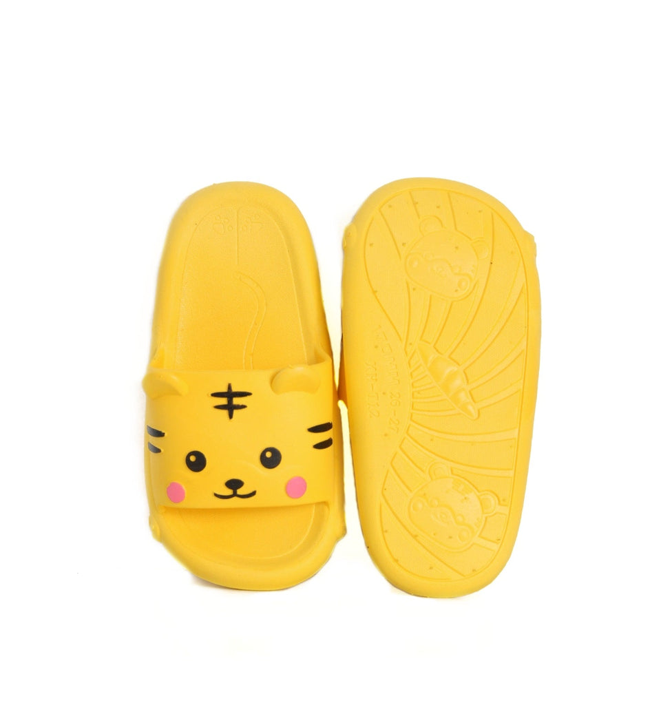 Top and Bottom View of Fun Yellow Kitty Slides for Toddlers