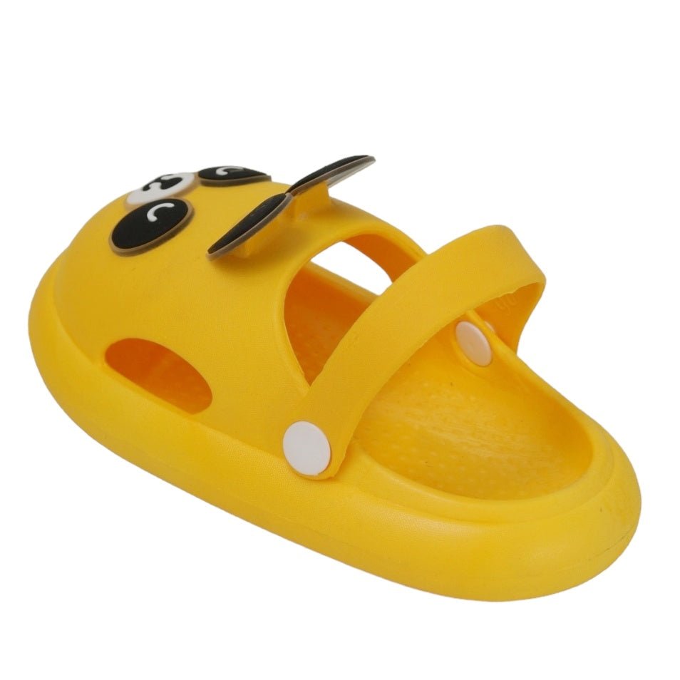 Side View of Panda Pals Kids' Clogs Showcasing the Strap and Profile