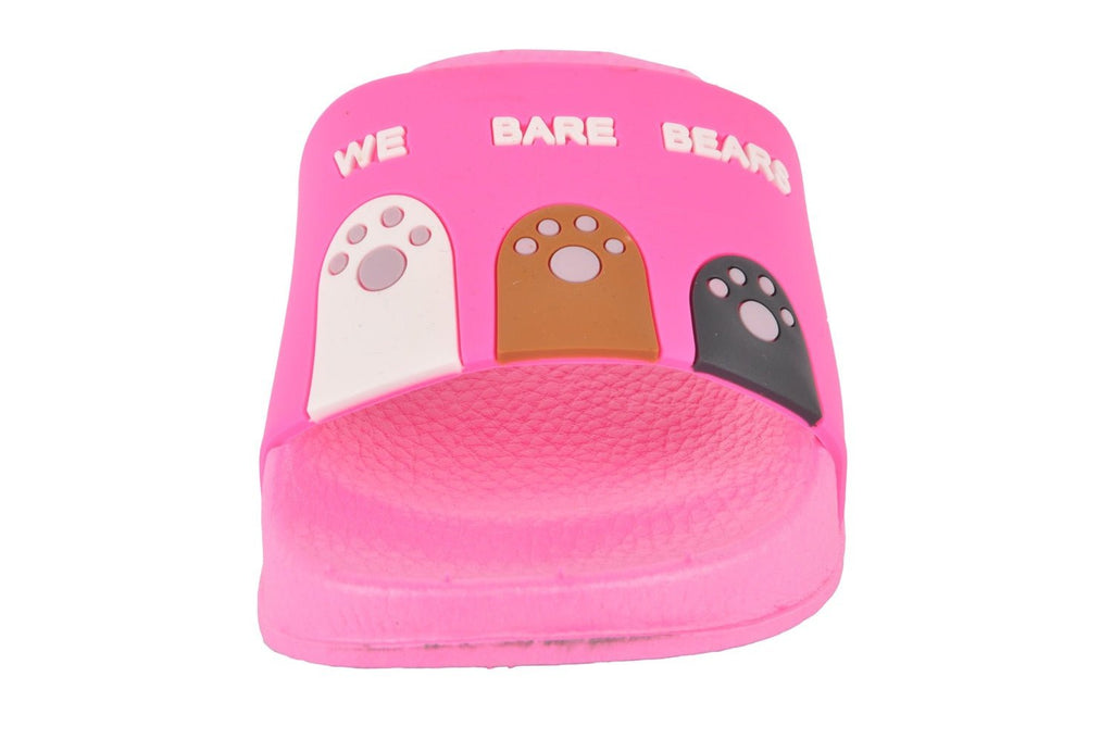 Pink Bear Mismatch Sliders for Girls - Close-Up View