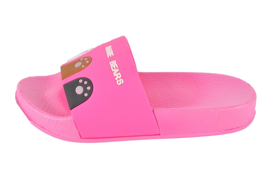 Pink Bear Mismatch Sliders for Girls - Side View