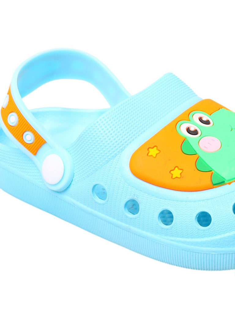 Children's Aqua Blue Clogs with Cute Crocodile Design and Comfortable Fit-zoom