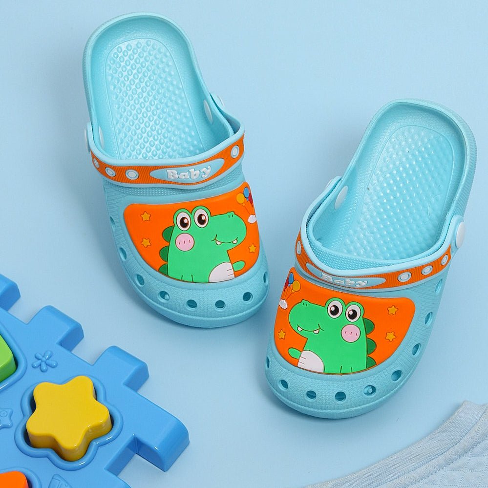 Children's Aqua Blue Clogs with Cute Crocodile Design and Comfortable Fit-main