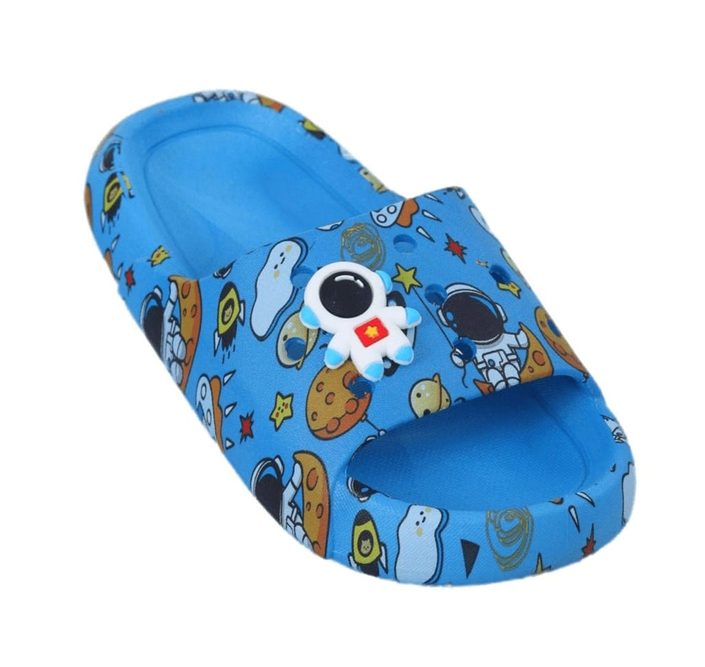 Top View of Blue Astronaut-Print Slides for Space-Loving Kids