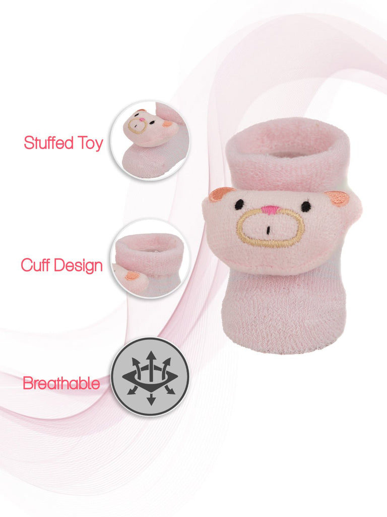 Socks Set with  Teddy Features for Children