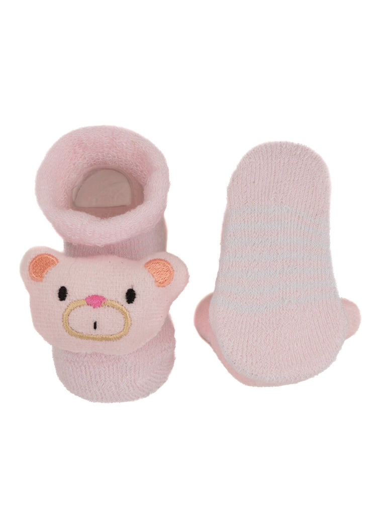 White Teddy Stuffed Toy Sock for Toddlers