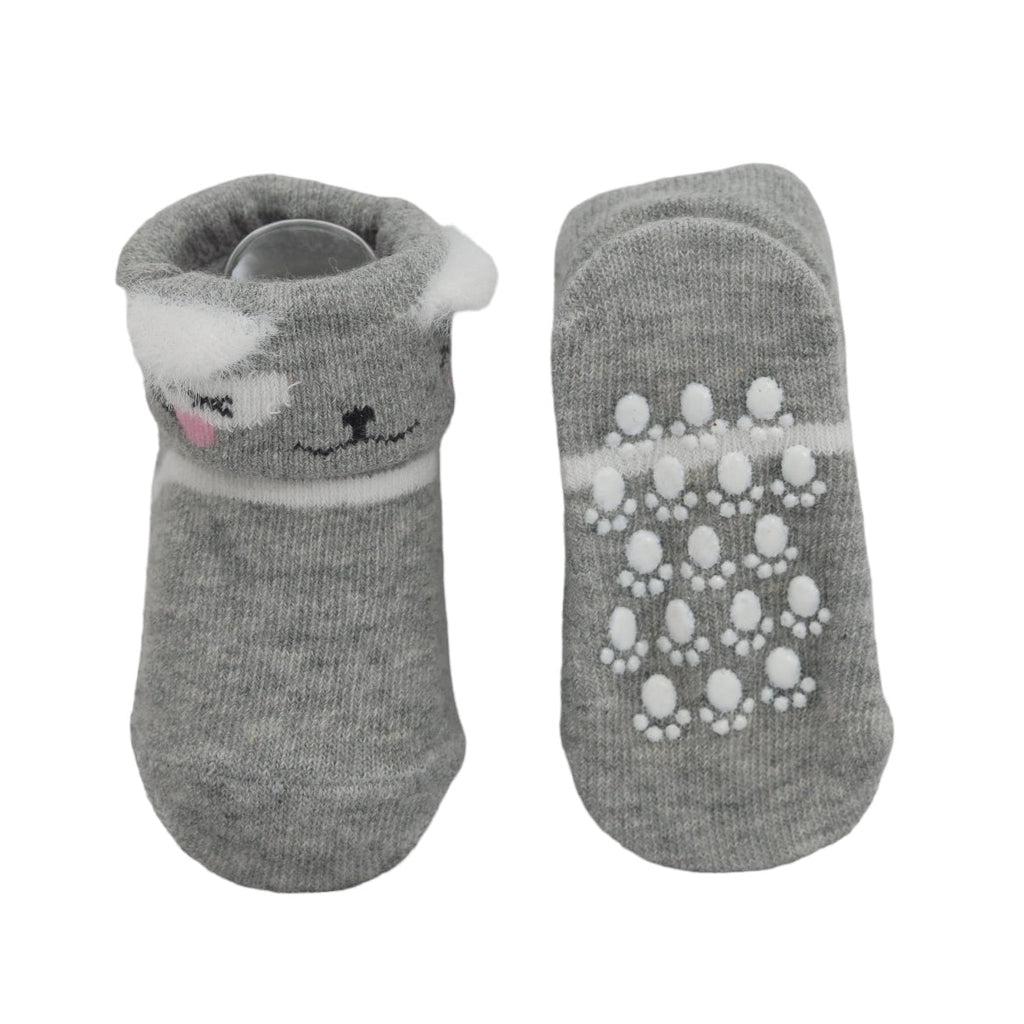 Cute and cuddly puppy and bear baby socks set