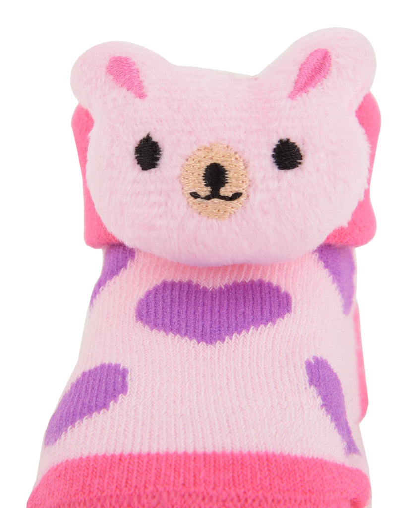 Close-up of Bear Stuffed Toy Sock with star pattern