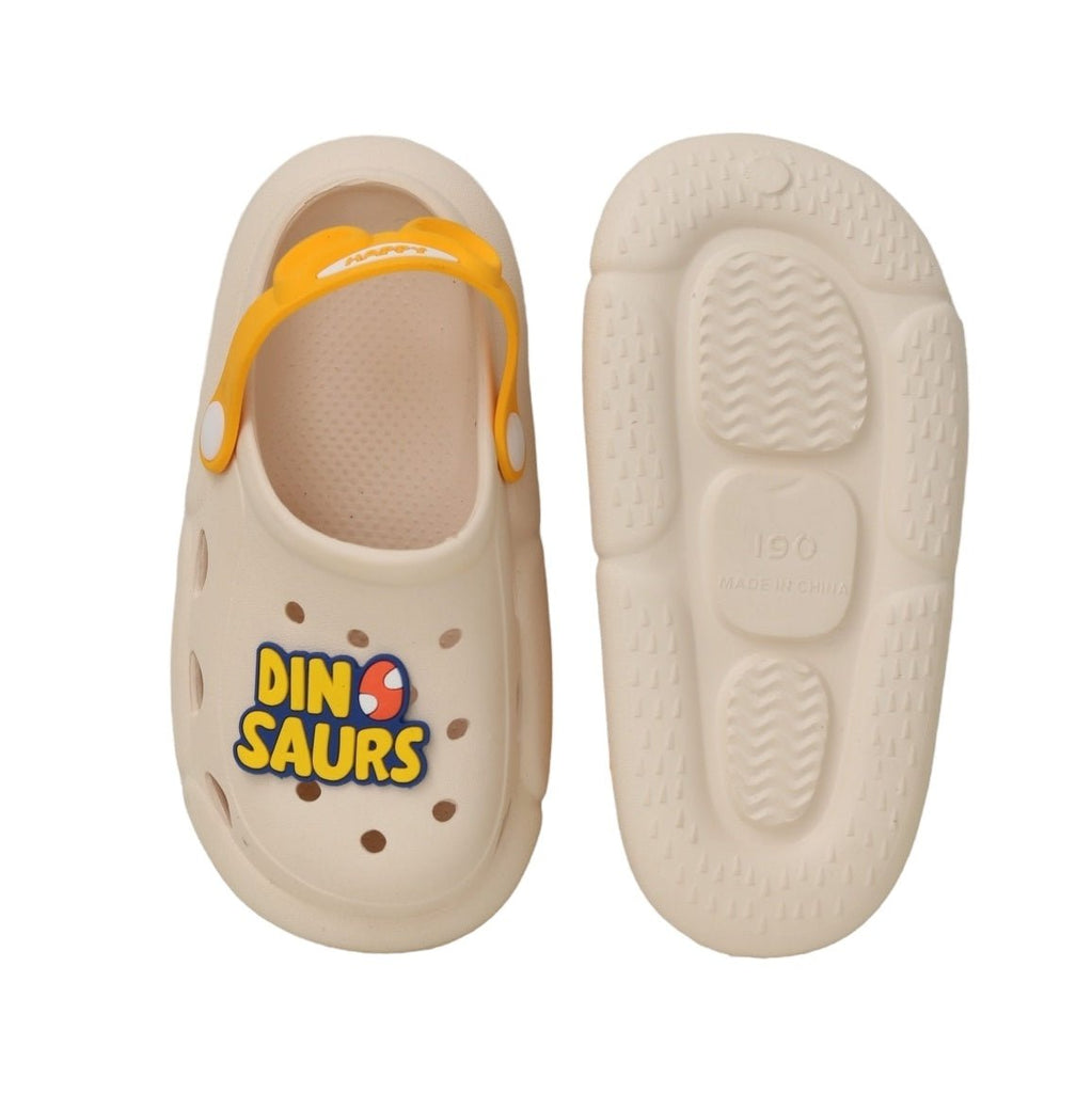 Bottom View of Dino-Mite Adventure Kids' Clogs Showing the Tread Pattern