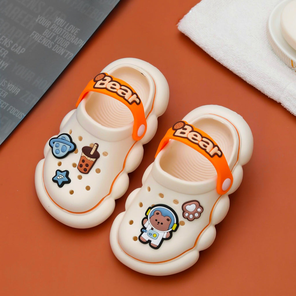 Children's Space Motif Clogs with Astronaut and Planet Design