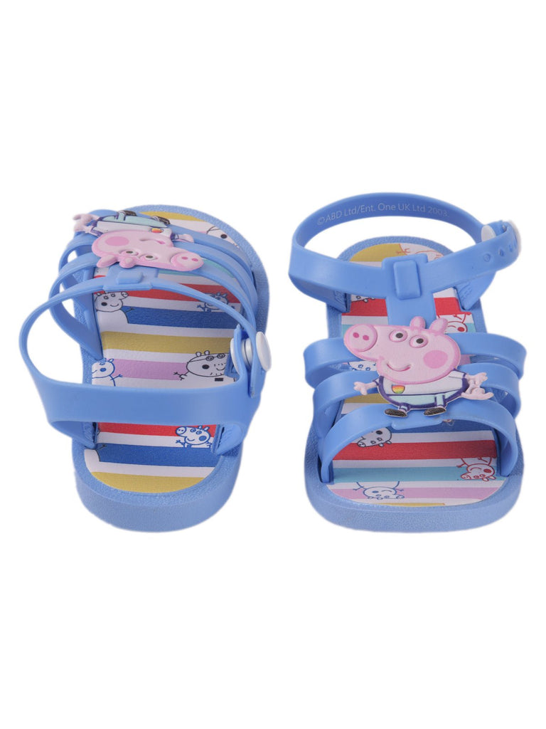 Top view of George by Yellow Bee patterned sandals for children, displaying the design details.