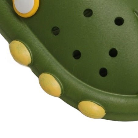 Zoom View of Children's Green Ladybug Clogs with Non-Slip Sole