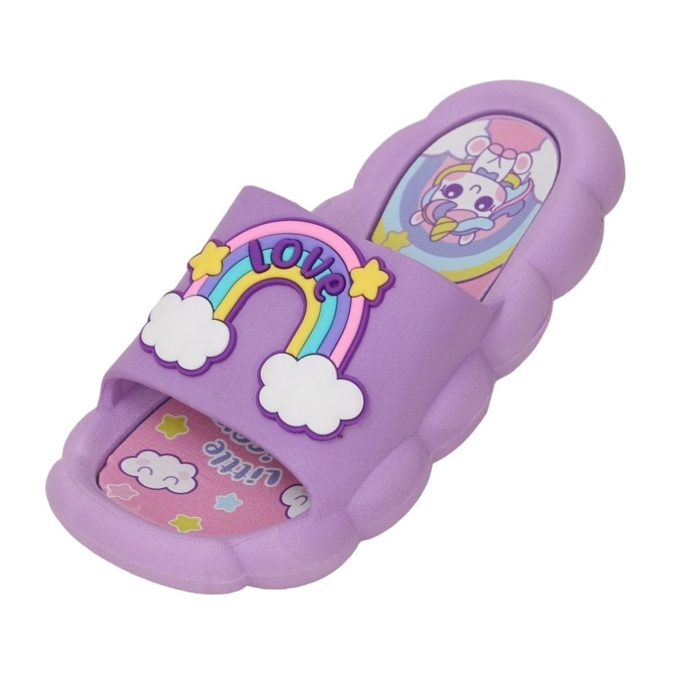 Single Magical Unicorn Slide in Enchanting Purple with Rainbow Accents