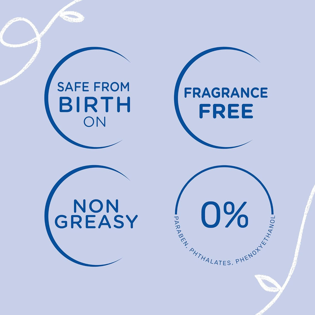 Key features icon set of Mustela Baby Cradle Cap Cream emphasizing safety and natural formula.
