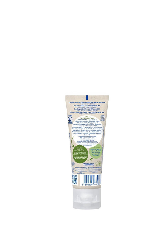 Full View of Mustela Baby Natural Diaper Cream Tube on White Background