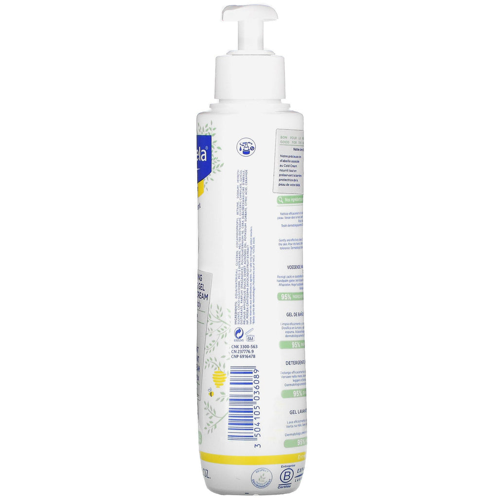 Full Bottle View of Mustela Nourishing Cleansing Gel Highlighting the Cold Cream Formula