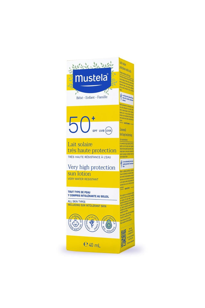 Visual Packaging of Mustela SPF 50+ Sun Lotion 