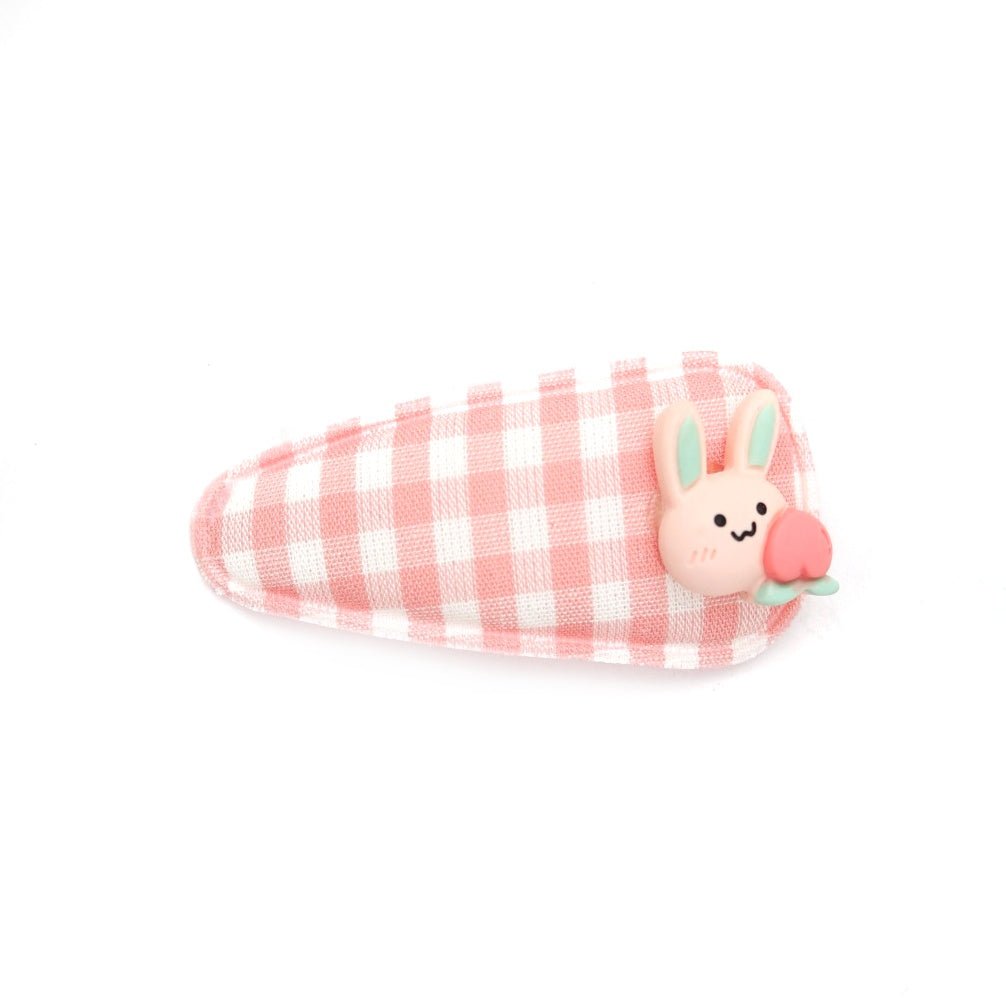 Pink bunny hair clip by Yellow Bee for girls