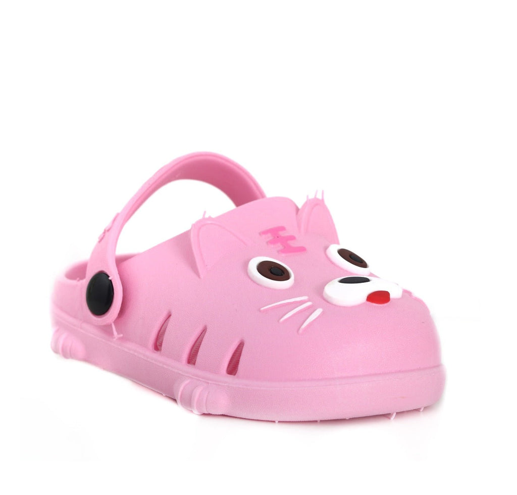 Durable and Adorable Kids' Puppy Clogs in Pink with a Secure Strap