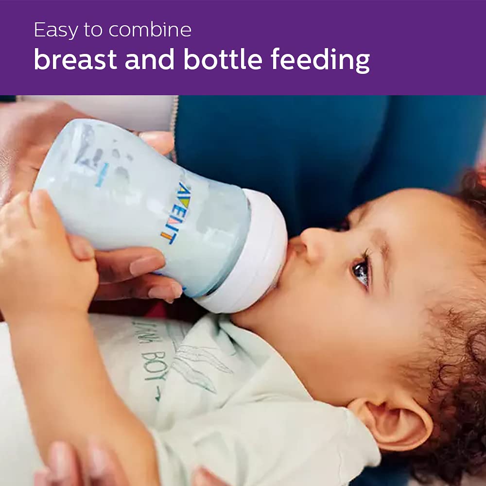 Philips Avent Natural 2.0 Feeding Bottle 260ml Blue, Breast and bottle feeding