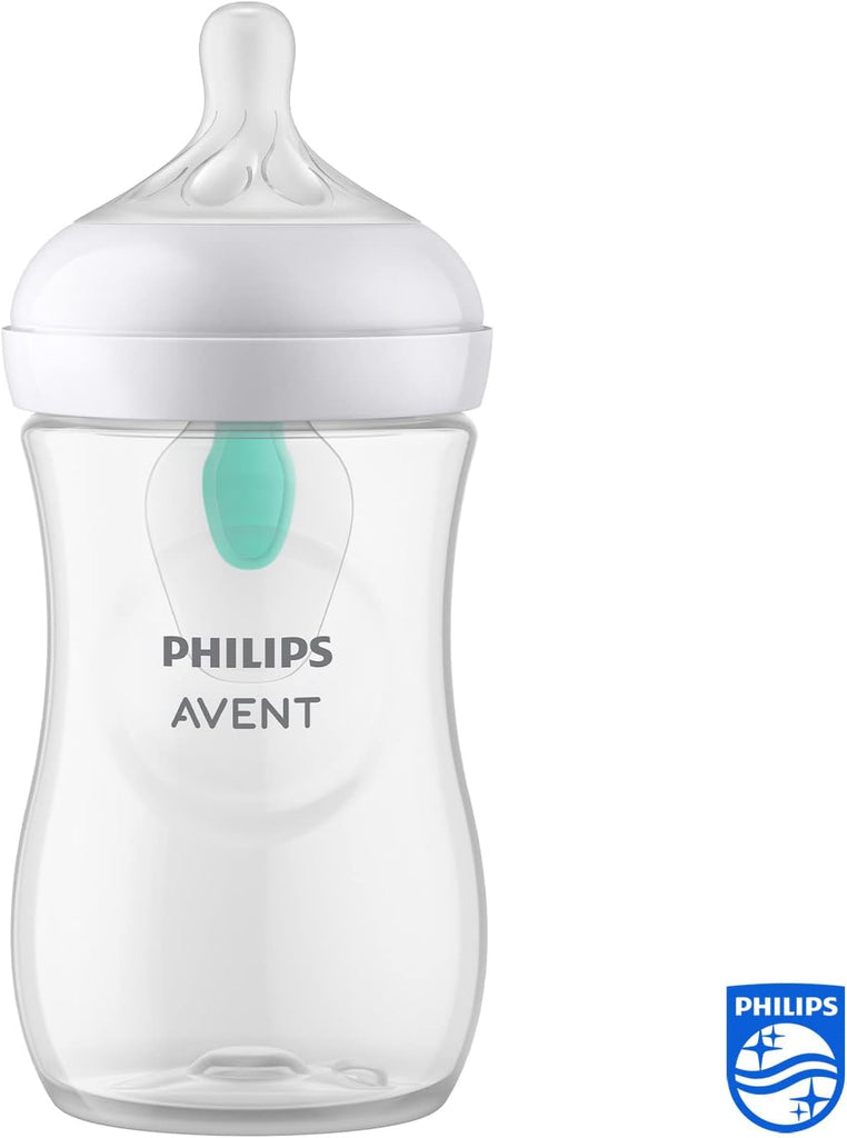Philips Avent SCY673/01 bottle with AirFree vent, highlighting its unique, no-mess milk release system.