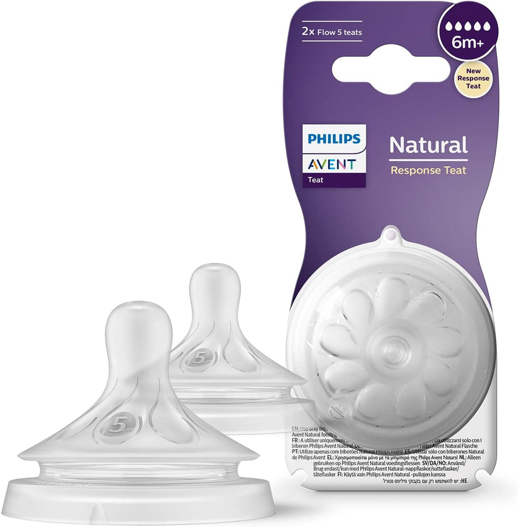 Philips Avent Natural Response Teat 6m+ packaging with product code SCY965/02.