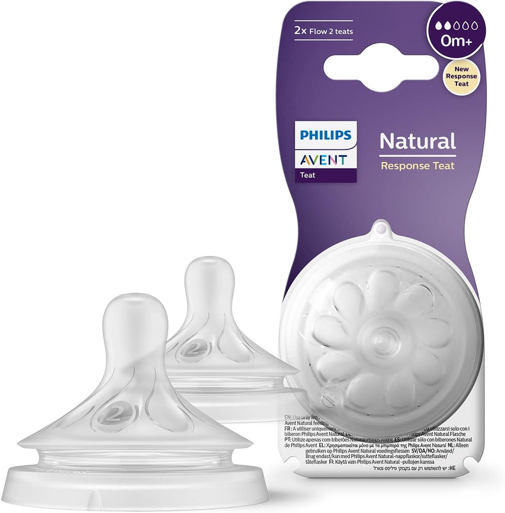 Philips Avent Natural Response Teat 0m+ for newborns, twin pack 962/02