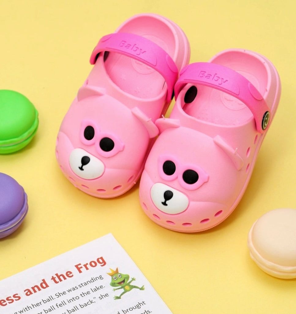 Bear Pattern Clogs CL3520.PINK.17 Yellow Bee