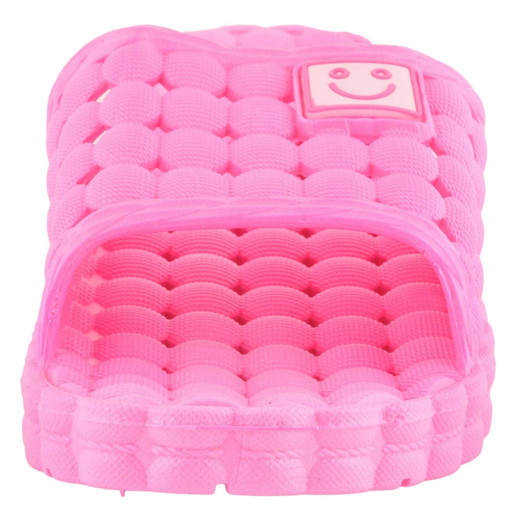 Close-Up View of Dark Pink Bubble Joy Sliders for Girls