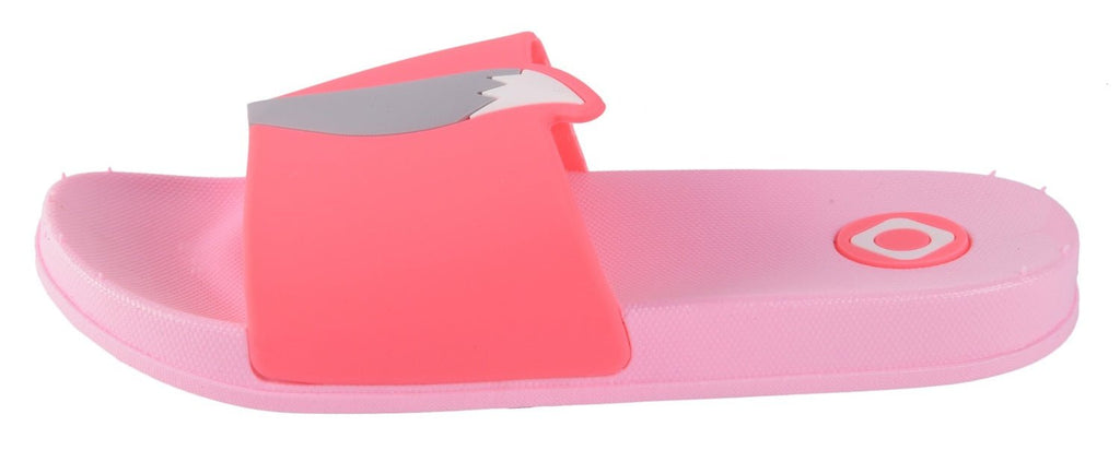 Side view of the playful Pink Squirrel Sliders for Girls by Yellow Bee