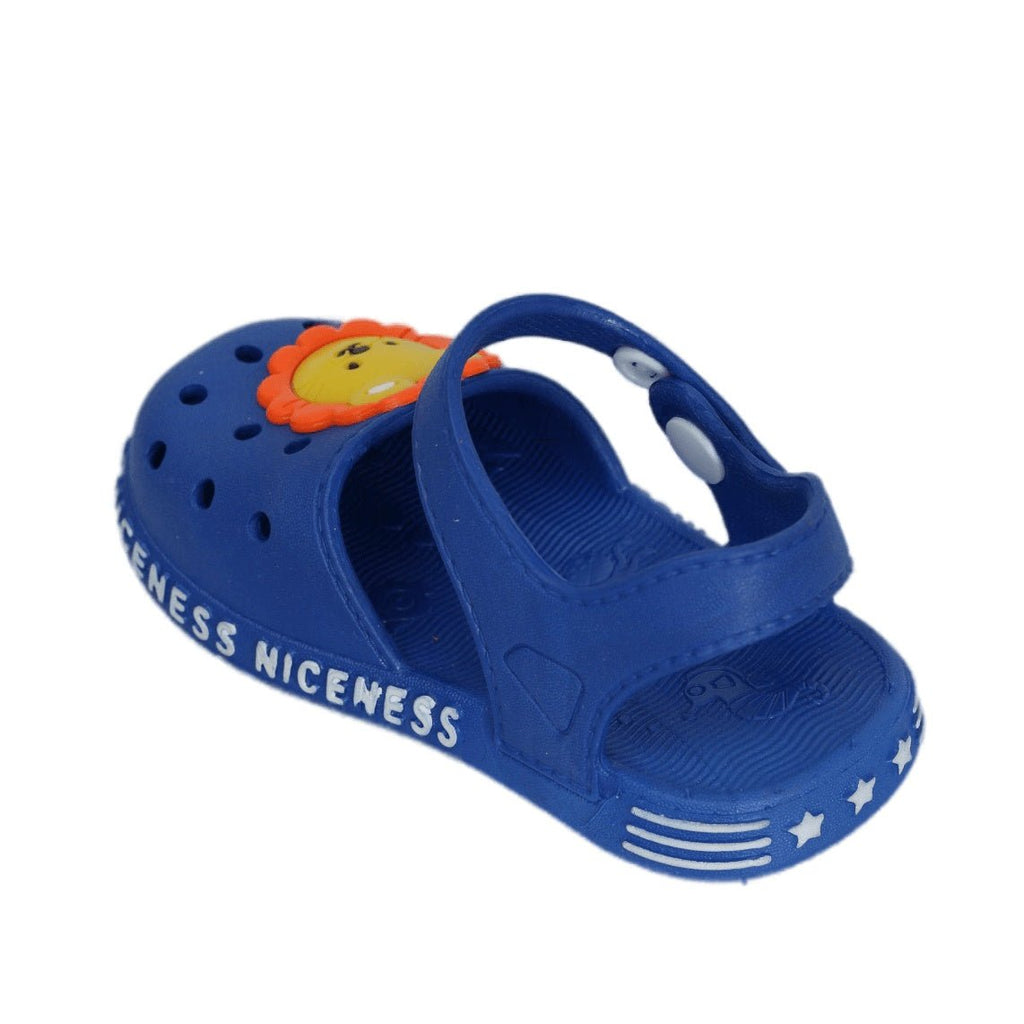Charming Blue Lion Sandal Side View for Toddlers