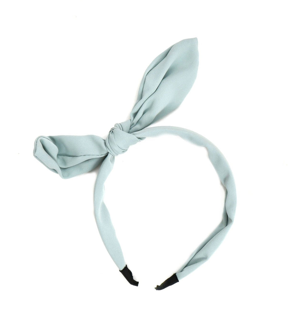 Single solid blue hair band by Yellow Bee, perfect for a subtle yet chic look for young girls.