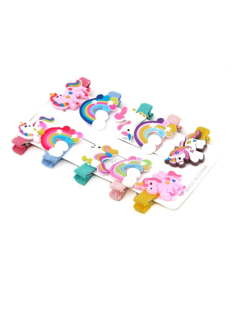 Assorted cute hair clips for children by Yellow Bee, ideal for styling and daily use