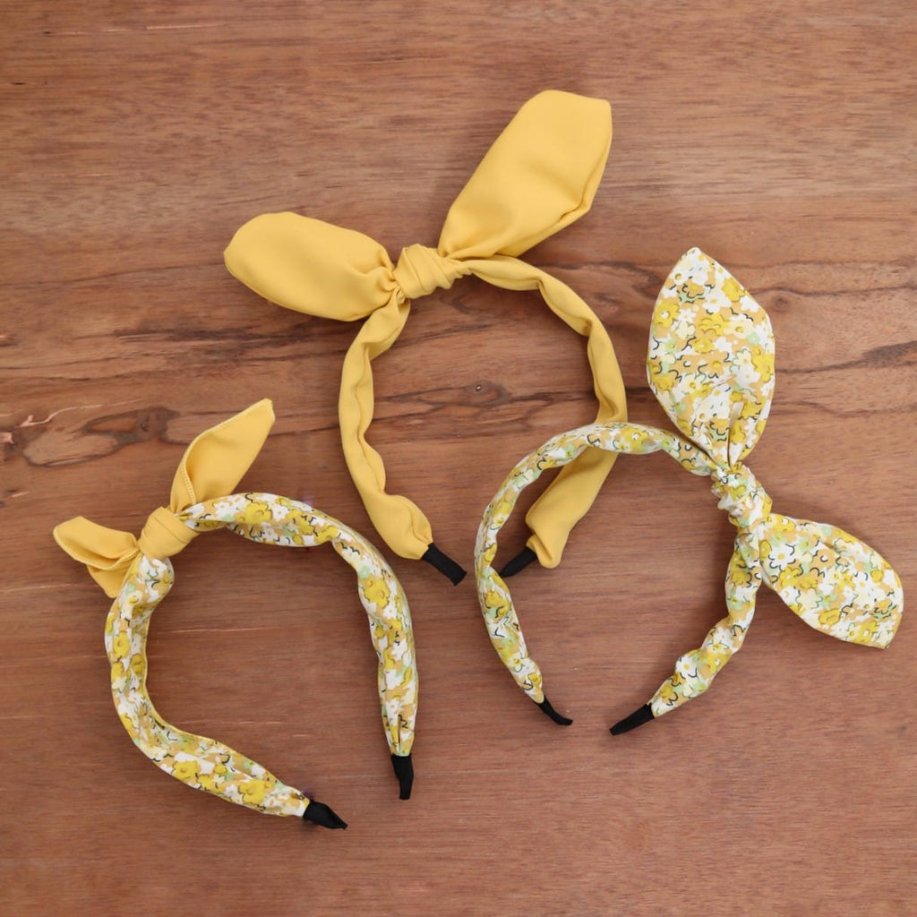 Set of 3 Yellow Hair Bands for Girls by Yellow Bee