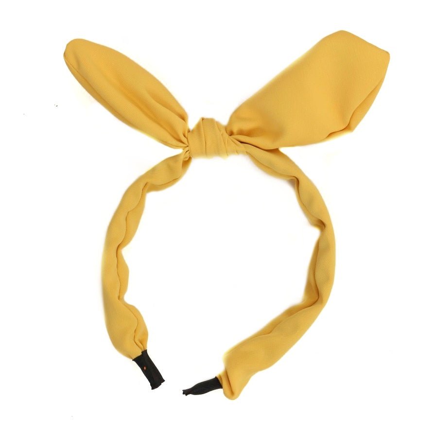 Solid Yellow Hair Band for Girls by Yellow Bee