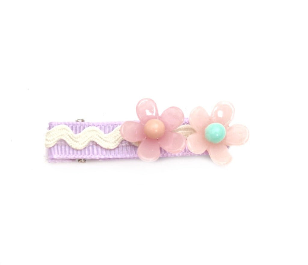Flower Bow Hair Clip for Girls by Yellow Bee