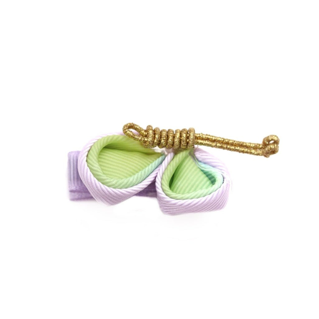 Green Bow Hair Clip for Girls by Yellow Bee