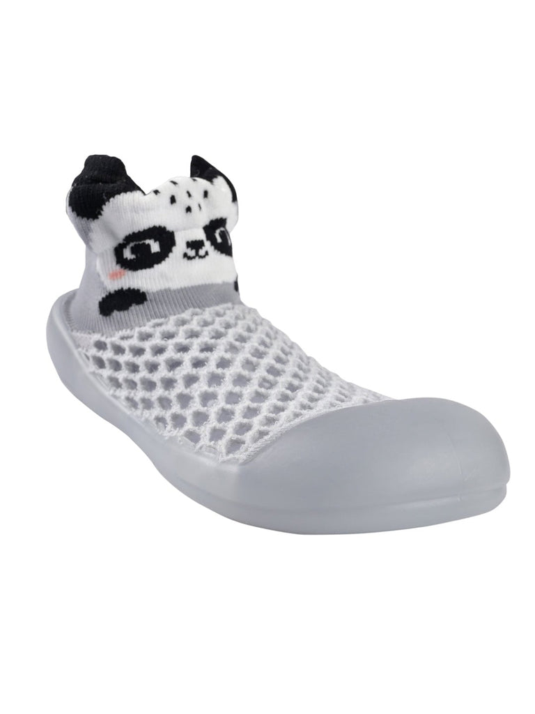 Grey Panda Shoe Socks by Yellow Bee Featuring Flexible Design