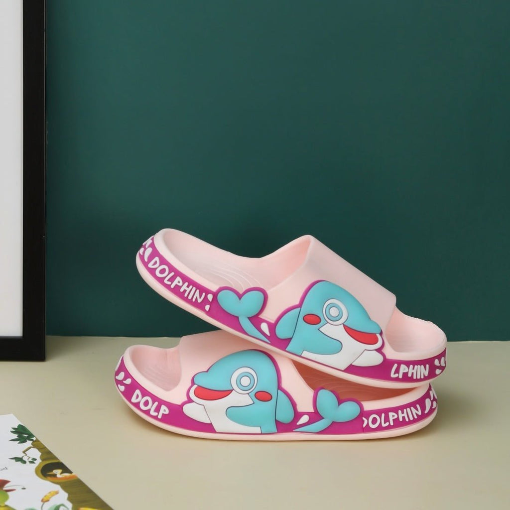 Pink Dolphin Fun Slides with playful graphics